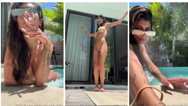 Mia Khalifa Pool Tease Video Leaked